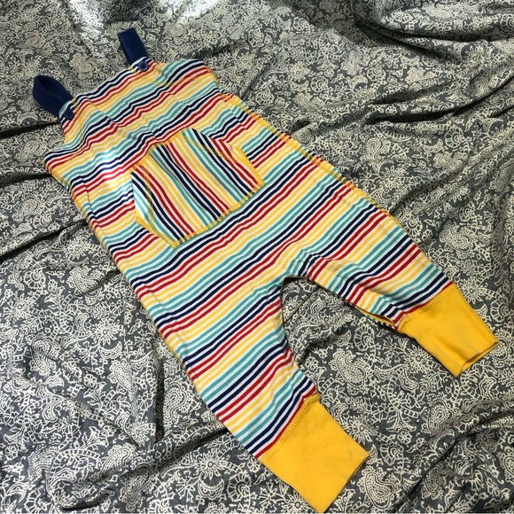 Hanna Andersson Other - Hanna Andersson rainbow stripe overalls 75 12-18 months